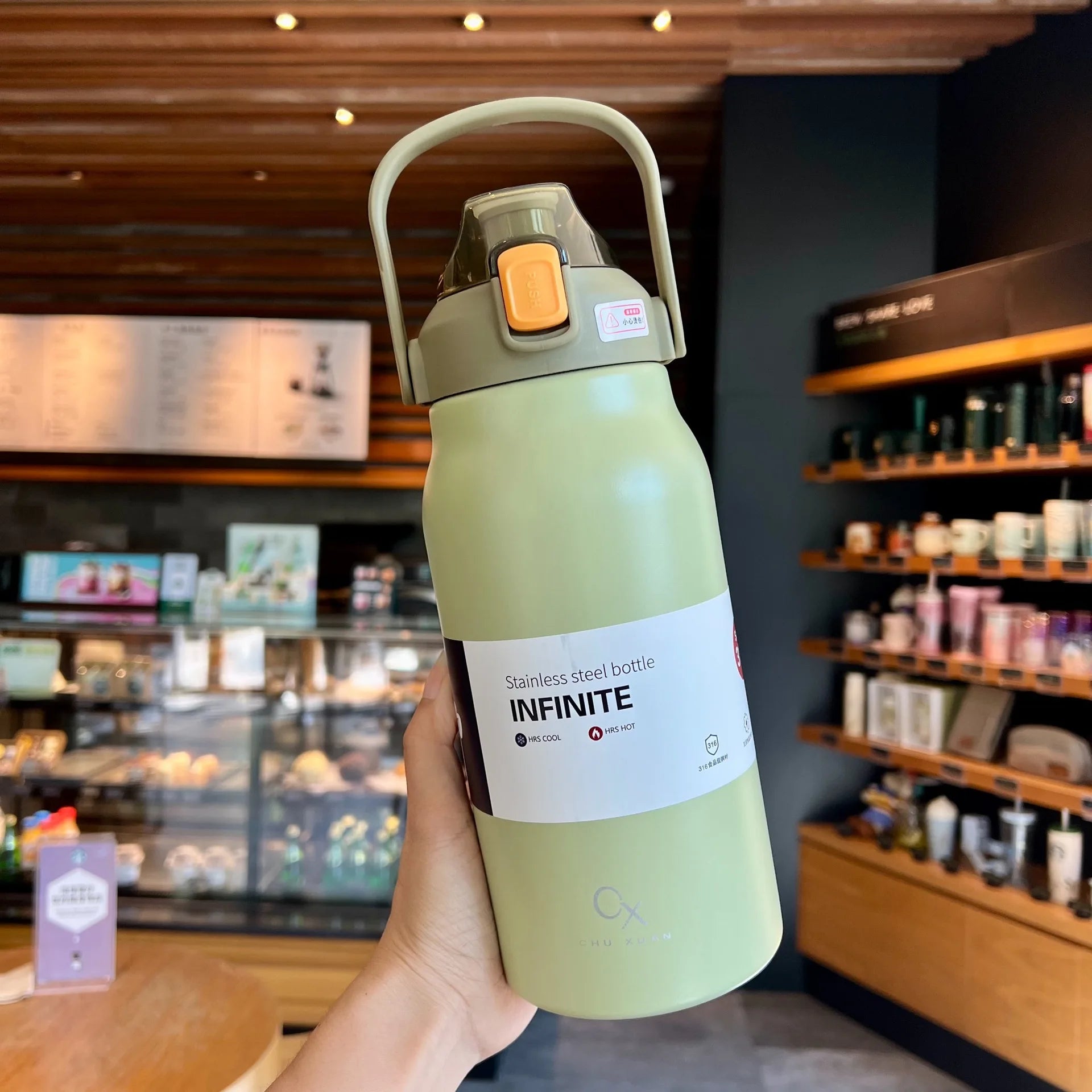 Tumbler Thermo Bottle Large Capacity With Straw  Cup Vacuum Flask Gym