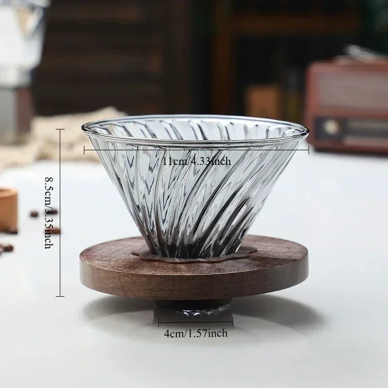Diamond Espresso Glass Carafe Coffee Pot,drip filter cup, Pour Over Coffee Filter