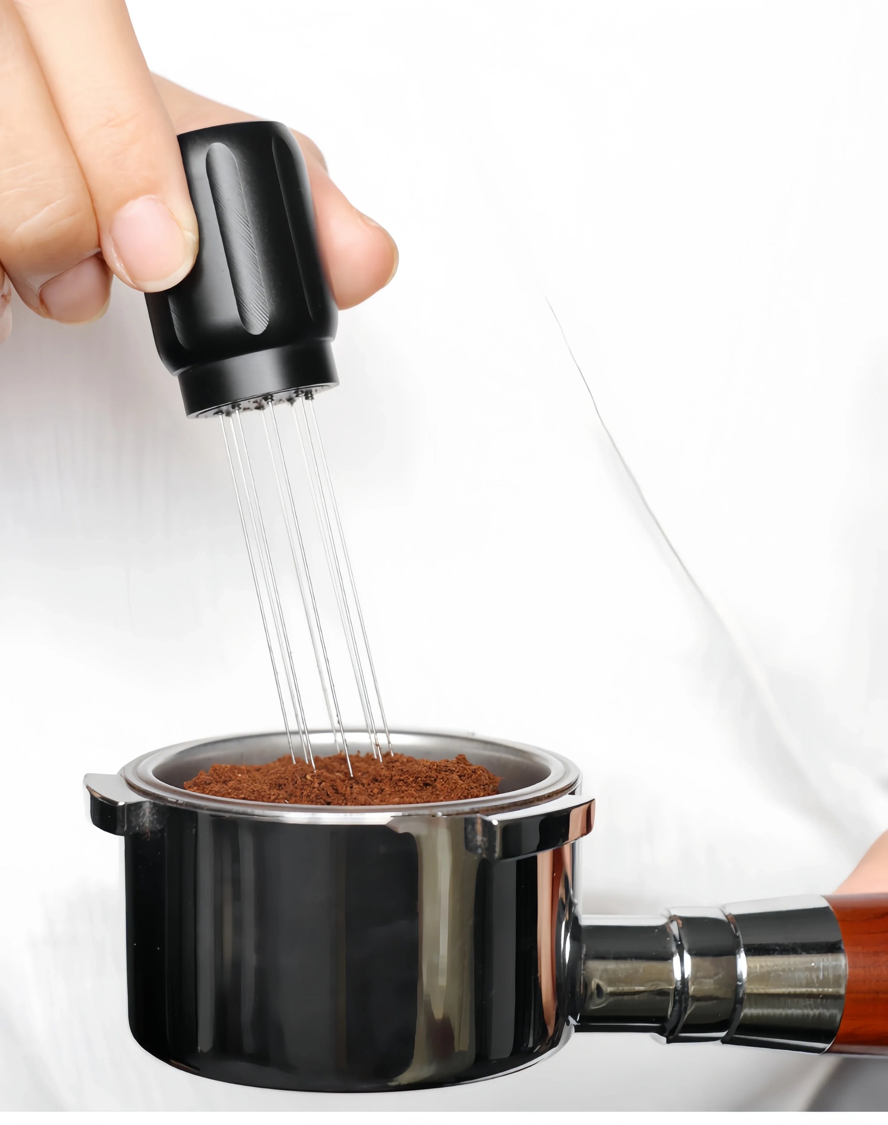 Magnetic Coffee Cloth Powder Needle 304 Stainless Steel Coffee Powder Tools