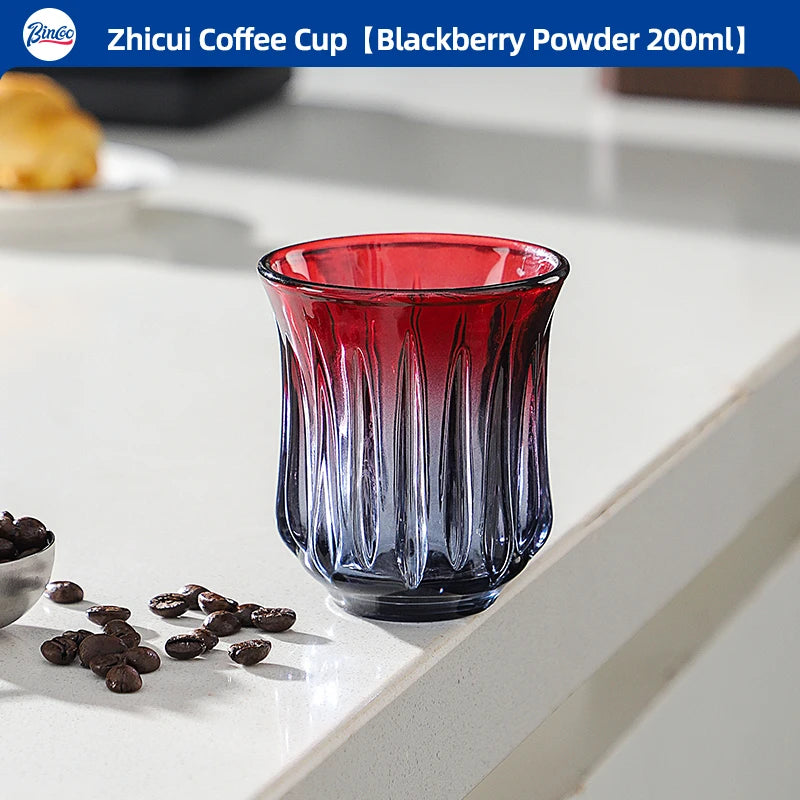 Bincoo High End Coffee Cup Elegant Retro Glass for Americano Dirty Flat White