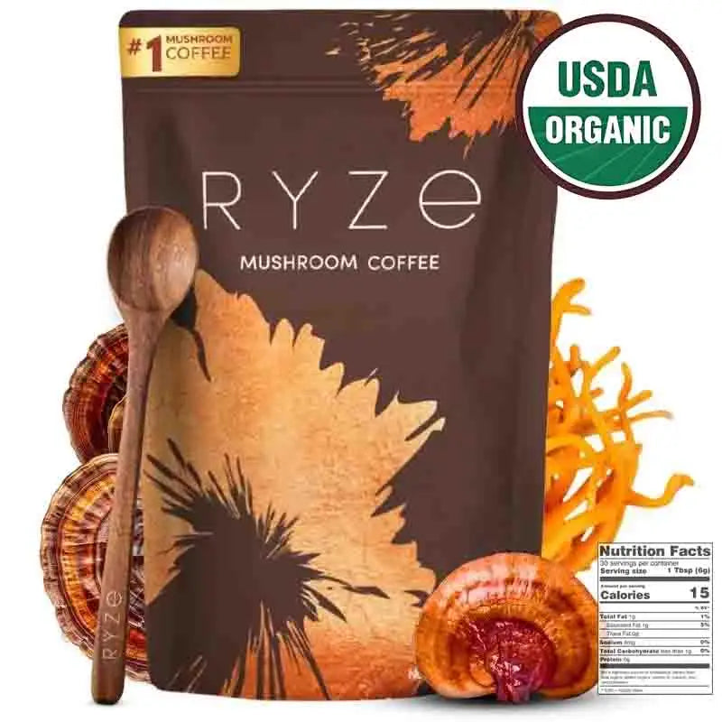 Organic Mushroom Coffee  Shiitake Cordyceps Supports Immune Energy