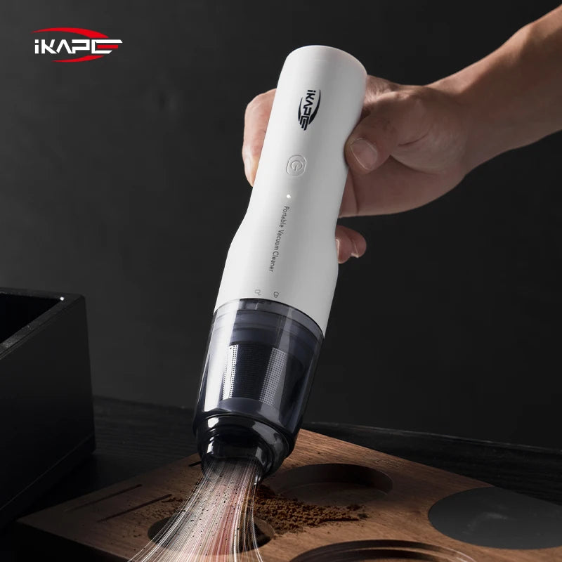 IKAPE Mini Vacuum Cleaner For Coffee Grounds Grinder Battery Barista
