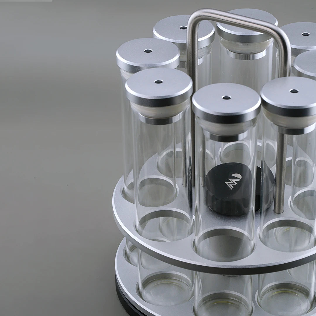 MADBALL 8 Single Dose Espresso Bean Cellars With Rotatable Display Rack