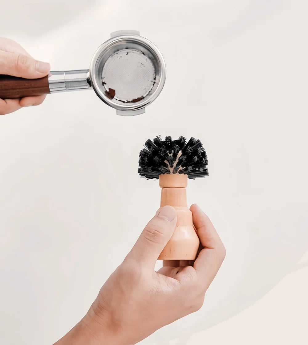 Coffee Machine Handle Cleaning Brush Wooden Handle Easy Clean Accessories