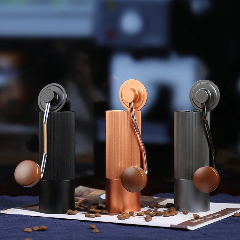 Household Portable Steel Burr Manual Coffee Bean Grinder Alloy Coffee Grinder