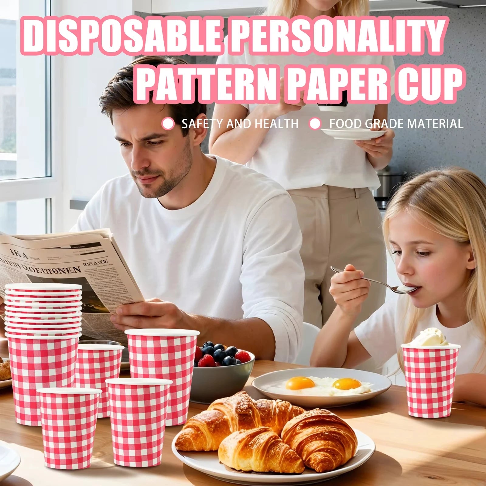 Double-Walled Insulated Corrugated Cardboard Coffee Cups Thickened Cups
