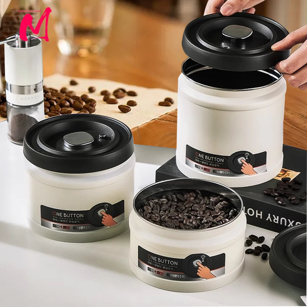 Stainless Steel Coffee Beans Vacuum Sealed Container Coffee Beans Storage