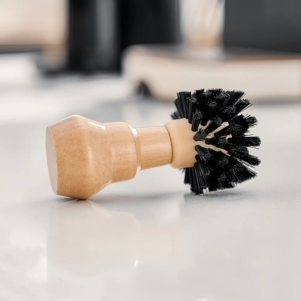 Coffee Machine Handle Cleaning Brush Wooden Handle Easy Clean Accessories