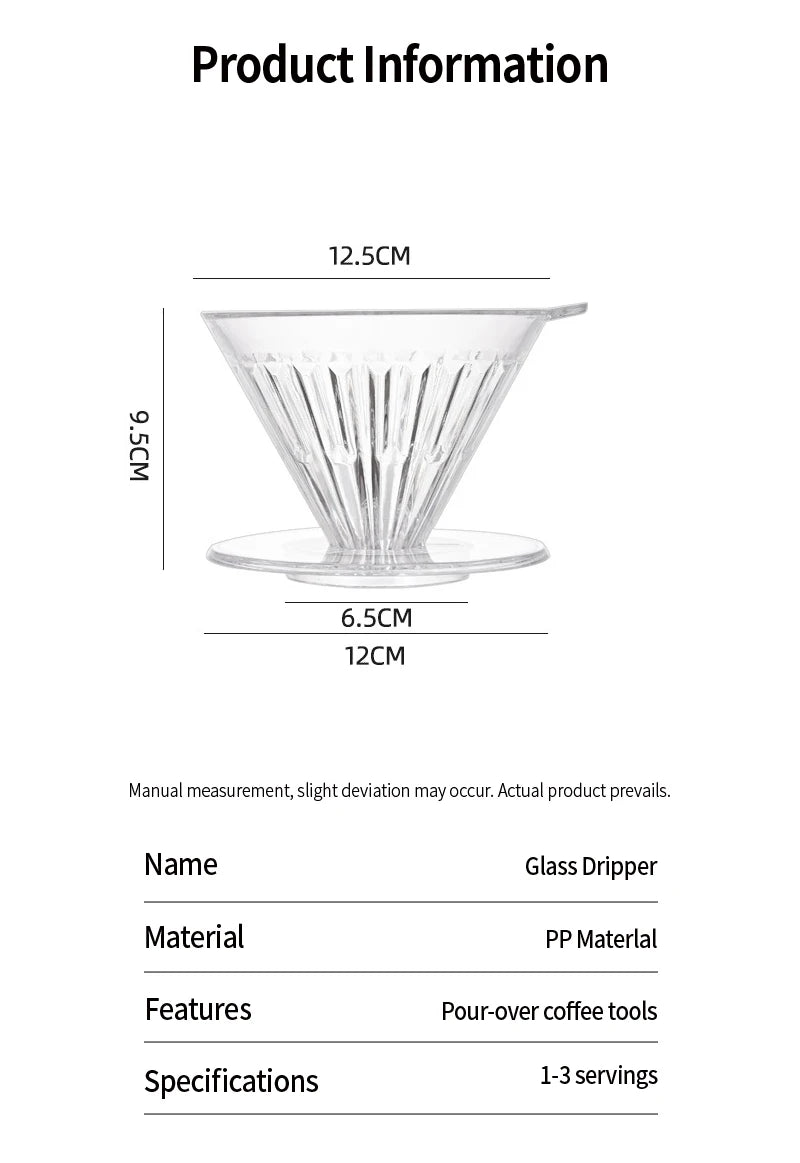 Reusable Pour Over Coffee Maker Slow Brewing Coffee Pour Over for Cafe