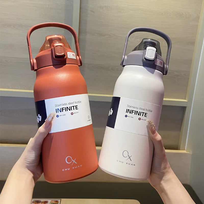 Tumbler Thermo Bottle Large Capacity With Straw  Cup Vacuum Flask Gym