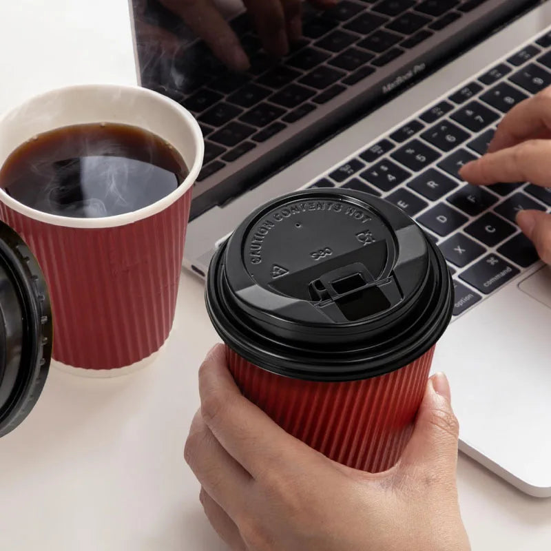 Double-Walled Insulated Corrugated Cardboard Coffee Cups Thickened Cups