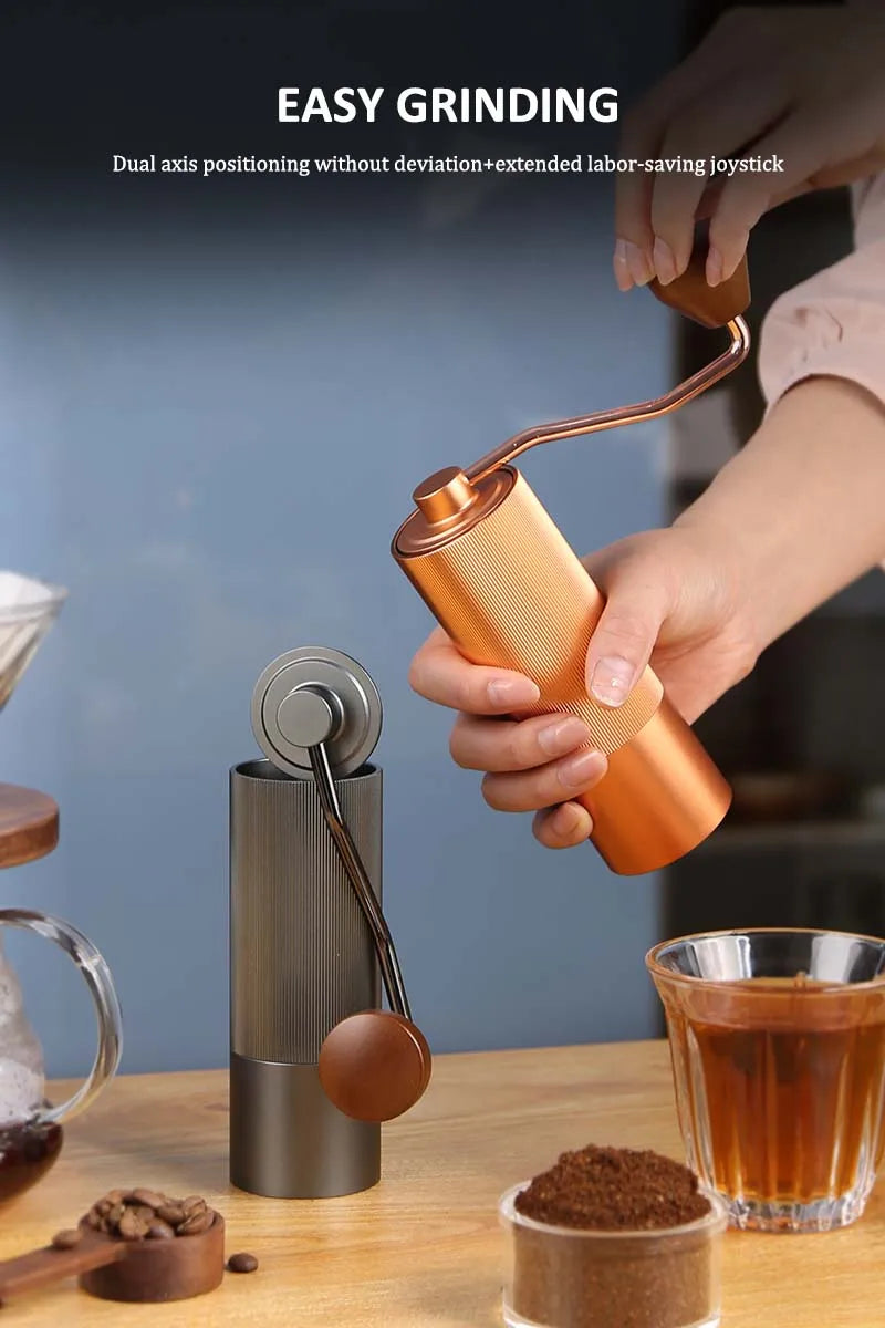 Household Portable Steel Burr Manual Coffee Bean Grinder Alloy Coffee Grinder