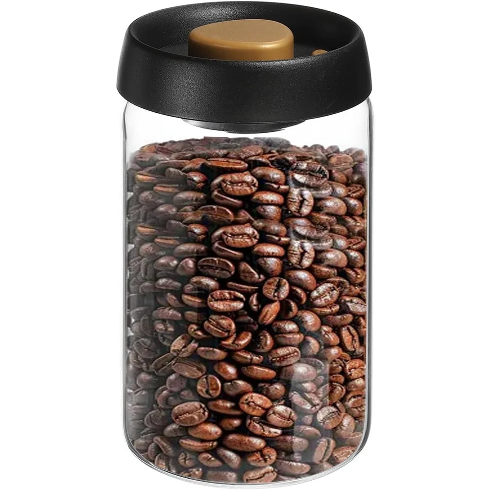 Coffee Container Glass Coffee Bean Storage Container with Lids for Spices