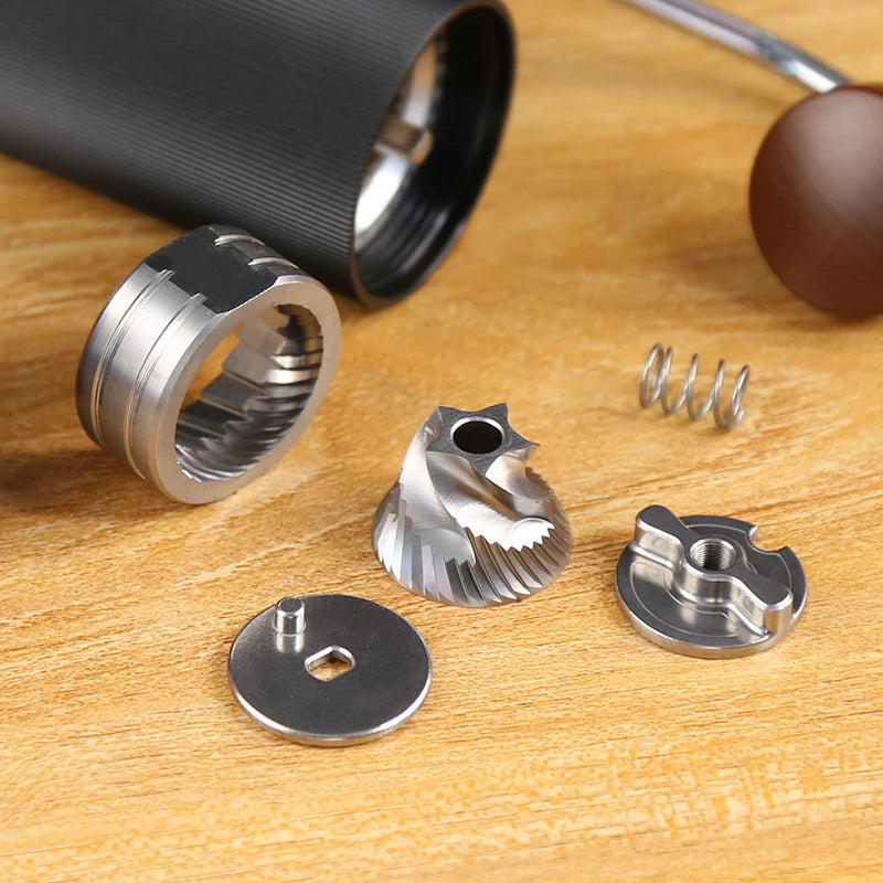 Household Portable Steel Burr Manual Coffee Bean Grinder Alloy Coffee Grinder