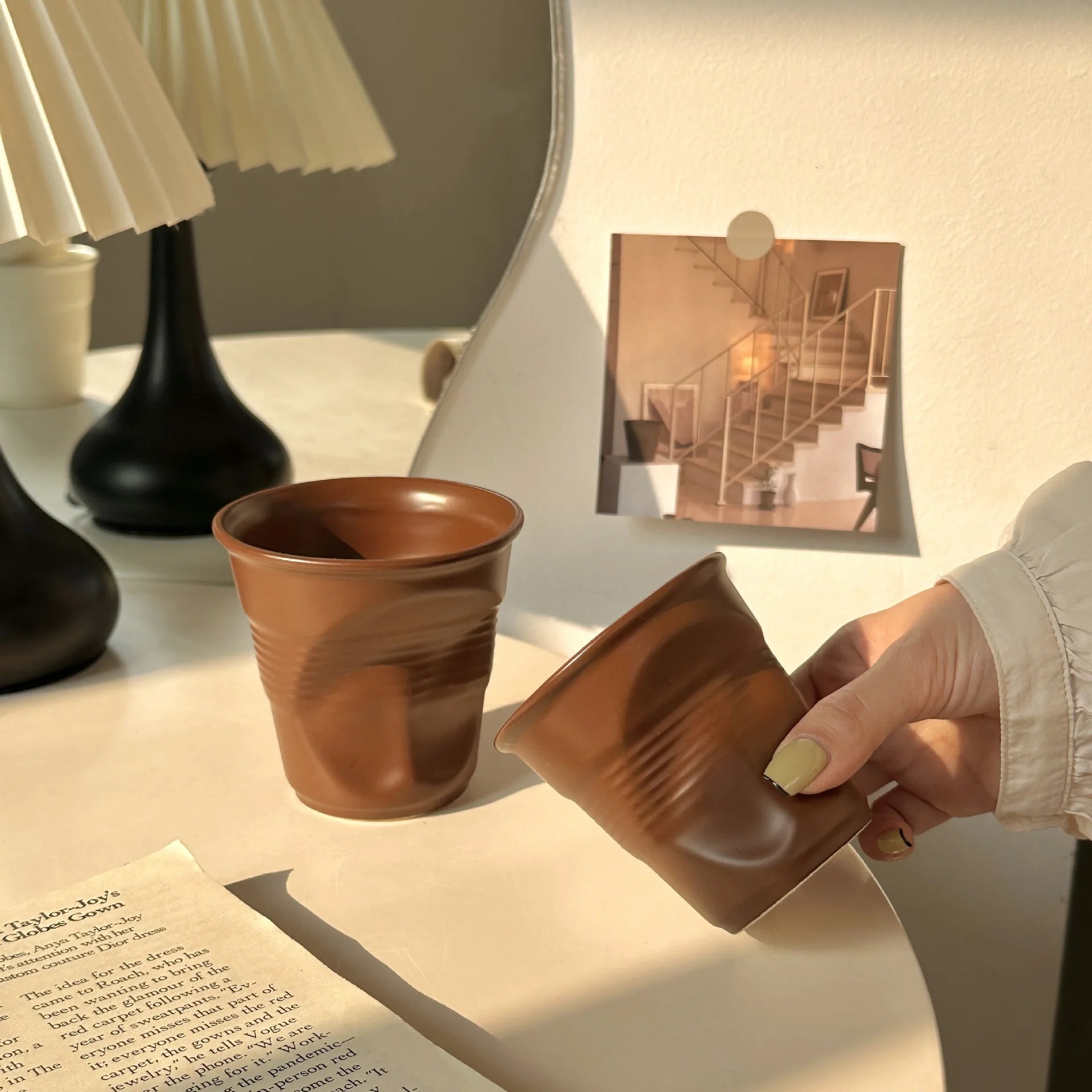 Dopamine Colored Coffee Cup High Aesthetic Ceramic Coffee Cup Home