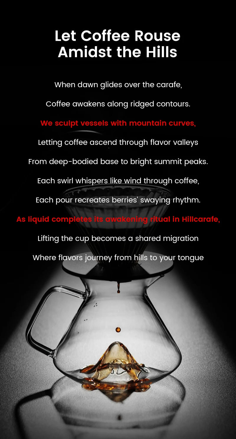 Pour Over Coffee Maker Coffee Server Glass Coffee Dripper for Home Brewing