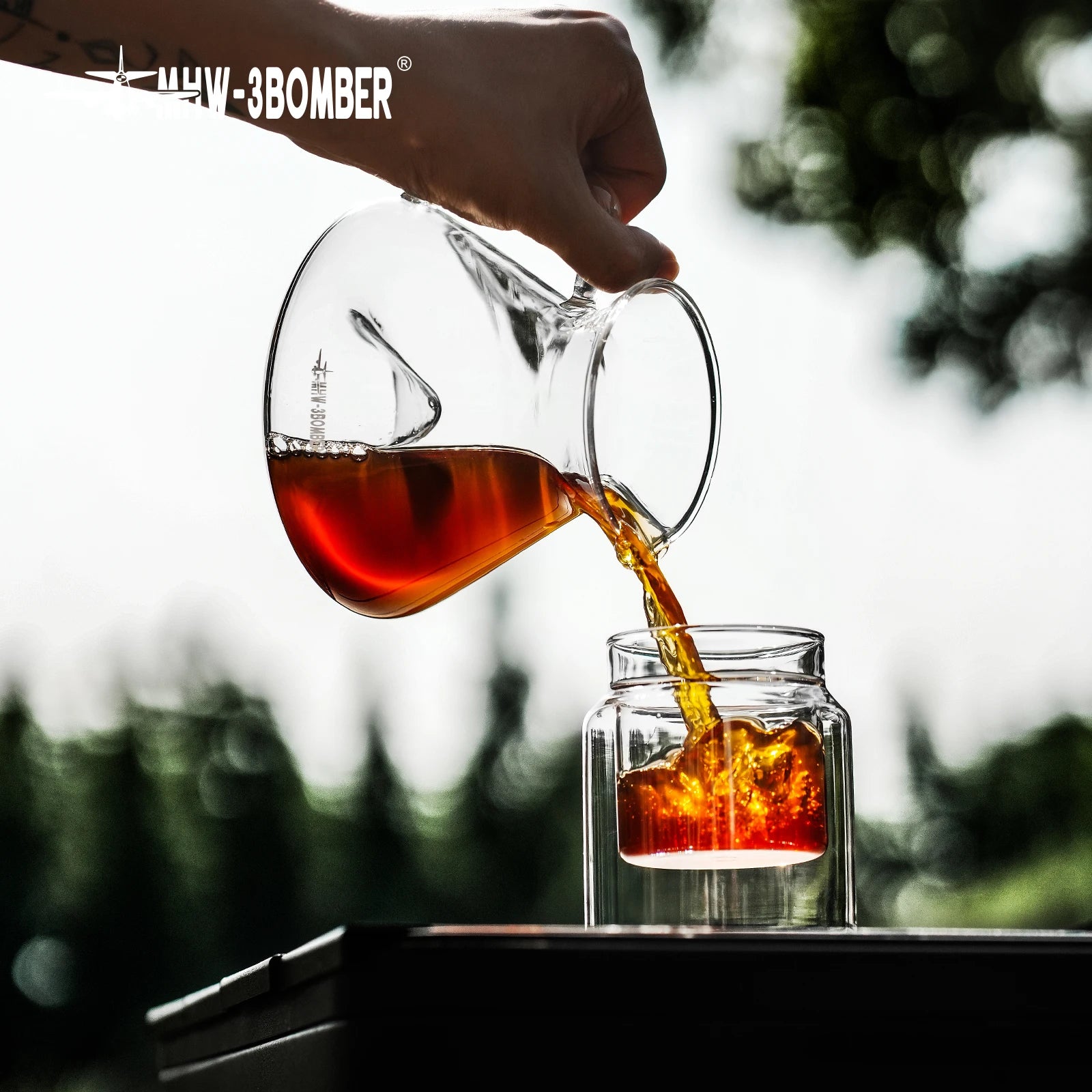 Pour Over Coffee Maker Coffee Server Glass Coffee Dripper for Home Brewing