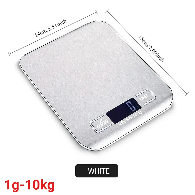 Electronic Digital Kitchen Scale 10kg LCD Display for Food Coffee