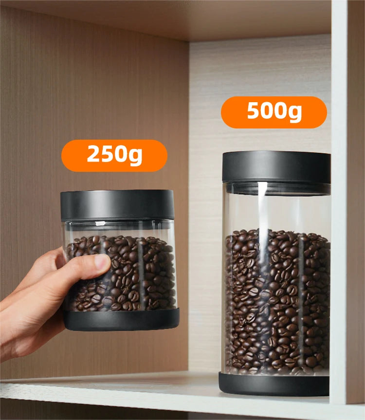 IKAPE Electric Vacuum Bean Canisters With Digital Display Coffee