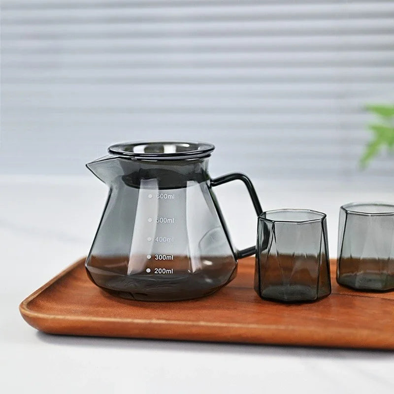 Diamond Espresso Glass Carafe Coffee Pot,drip filter cup, Pour Over Coffee Filter