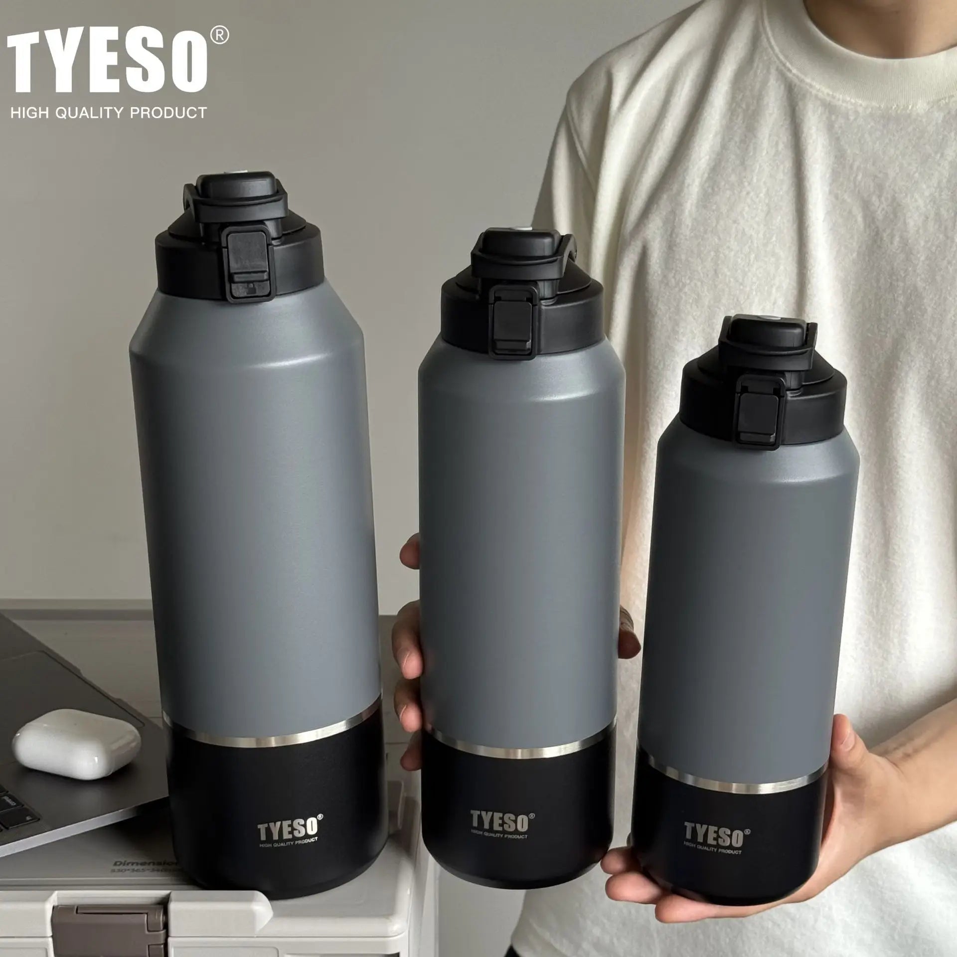 TYESO stainless steel portable sports kettle cup Outdoor portable drinking cup