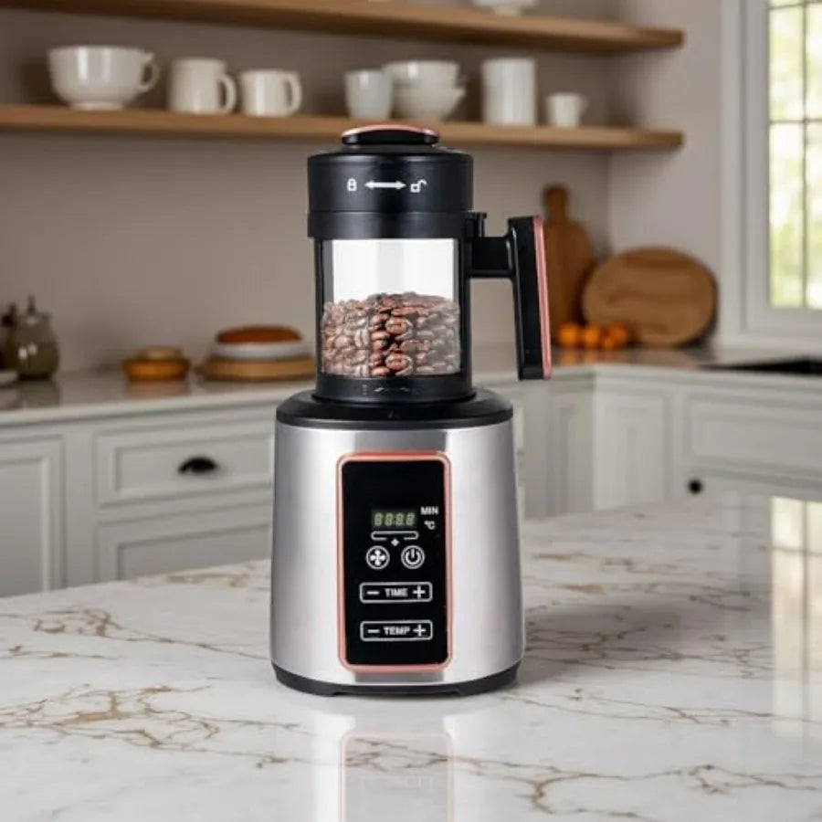 Electric Coffee Bean Roaster Machine for Home temperature & Timer, Built-In Chaff