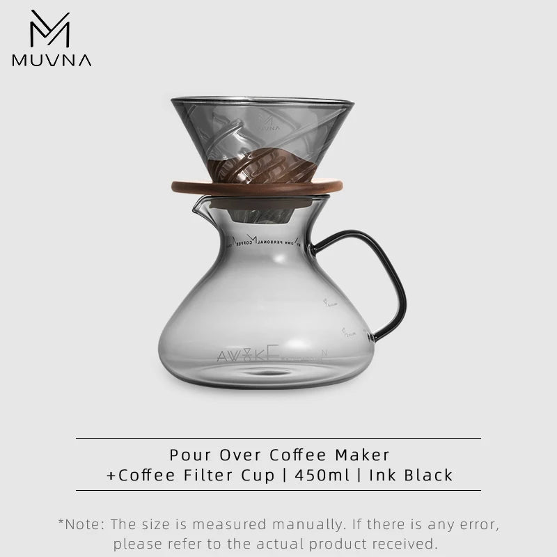 Pour Over Coffee Set Arc Shaped Glass Sharing Pot & Carafe Coffee Lovers