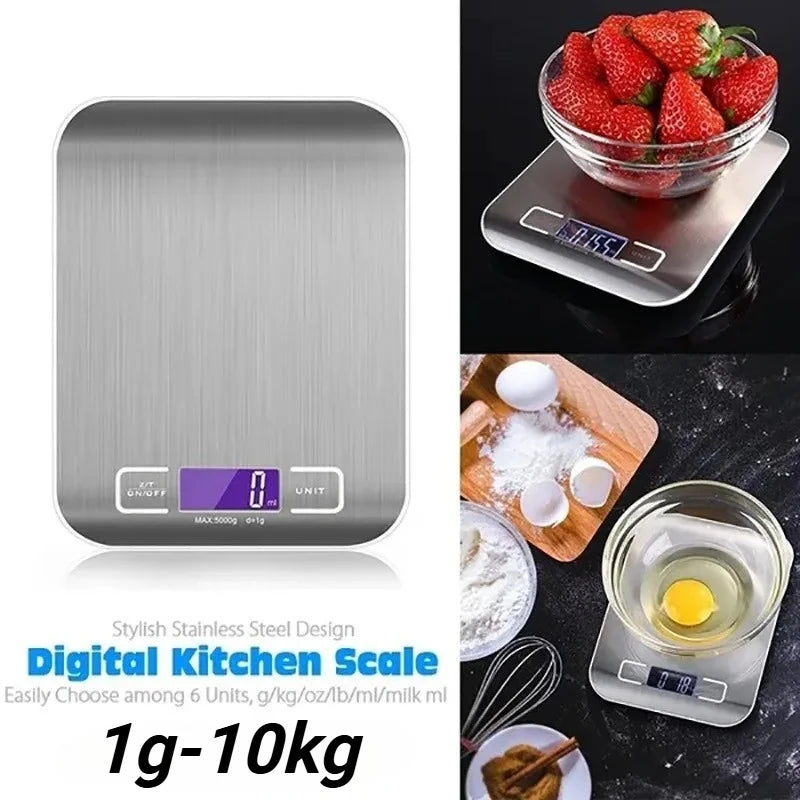 Electronic Digital Kitchen Scale 10kg LCD Display for Food Coffee