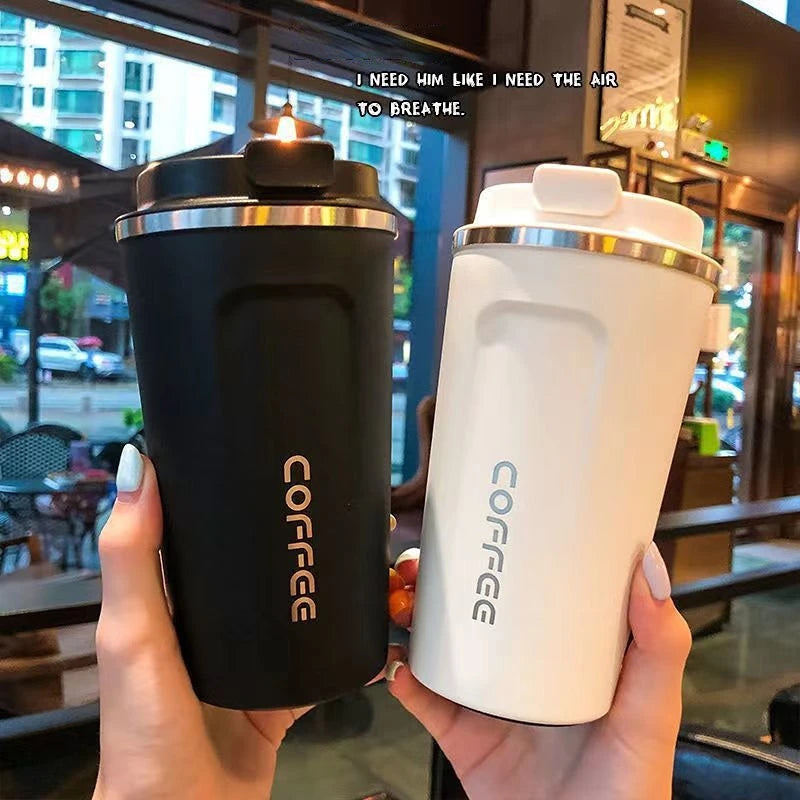 500ml Stainless Steel Coffee Cup Travel Thermal Mug Leak-Proof Thermos Bottle