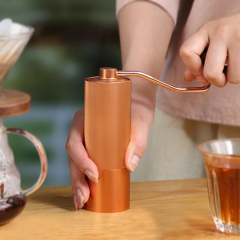Household Portable Steel Burr Manual Coffee Bean Grinder Alloy Coffee Grinder