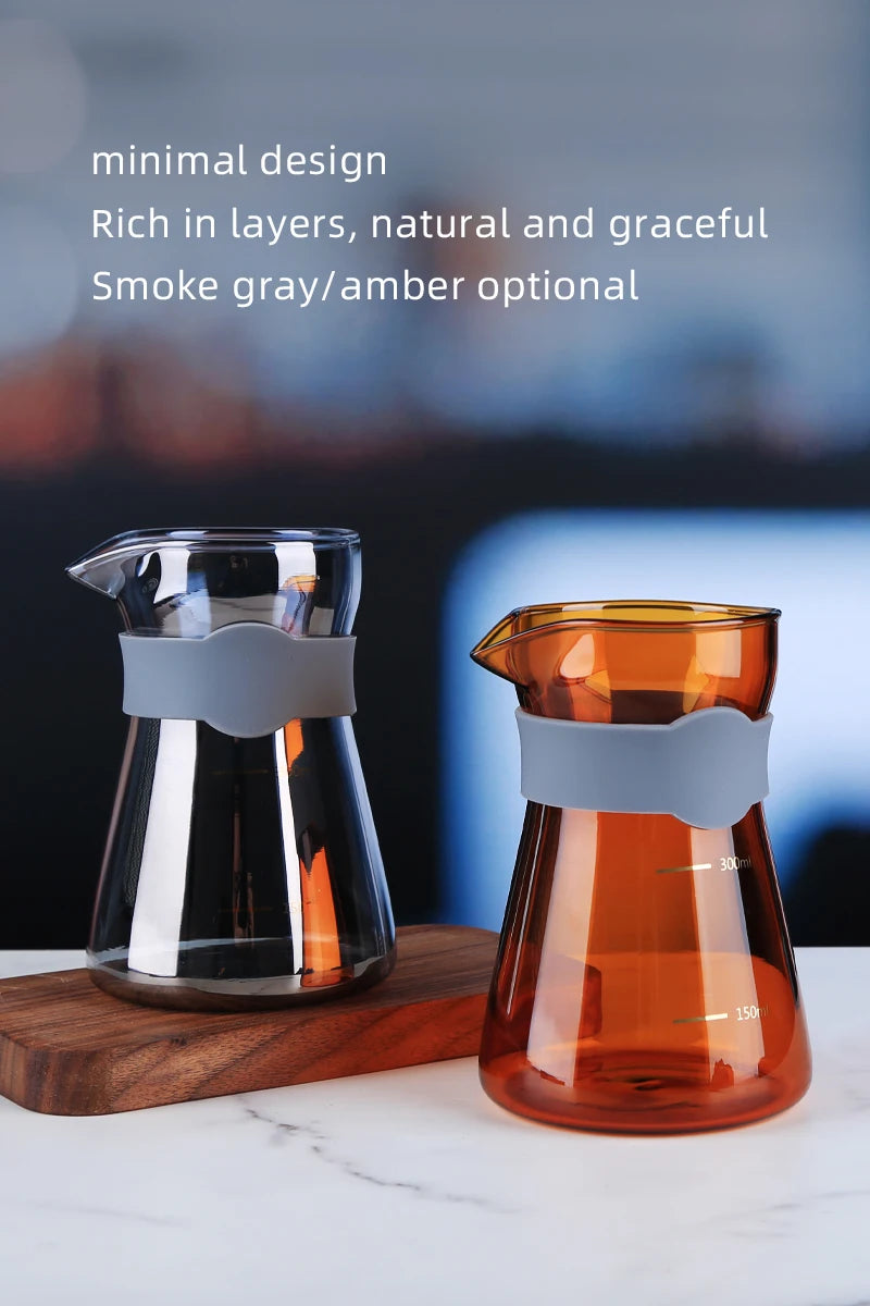High Borosilicate Glass Hand Pour Over Coffee Pot Brewed Coffee Pot Glass