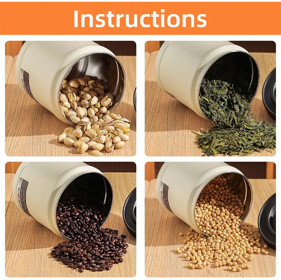 Stainless Steel Coffee Beans Vacuum Sealed Container Coffee Beans Storage