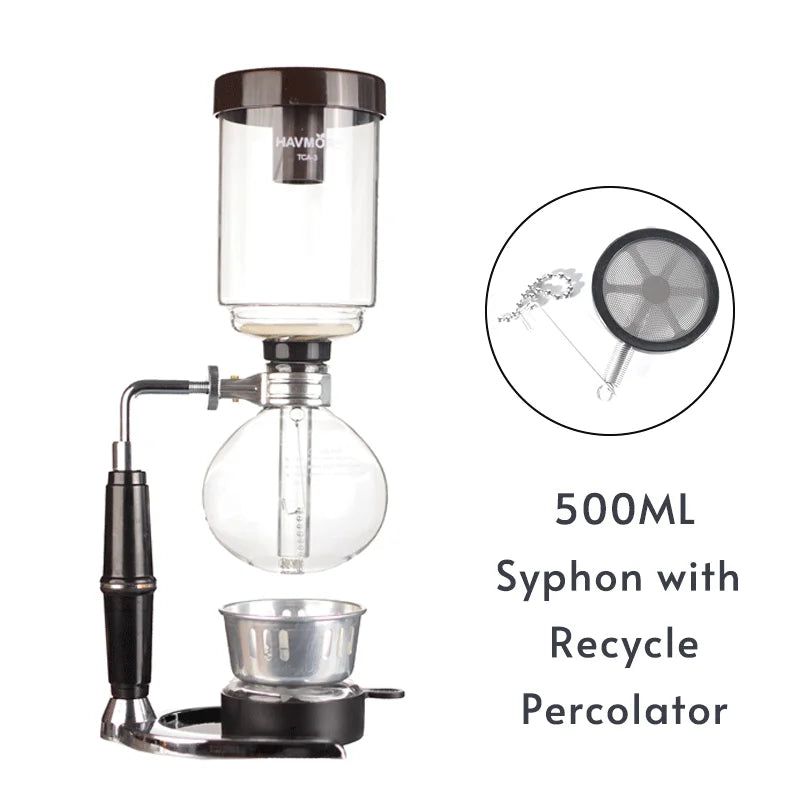 Siphon Coffee Maker 3/5Cups Pots High Quality Coffee Kettle Pot Set Coffee