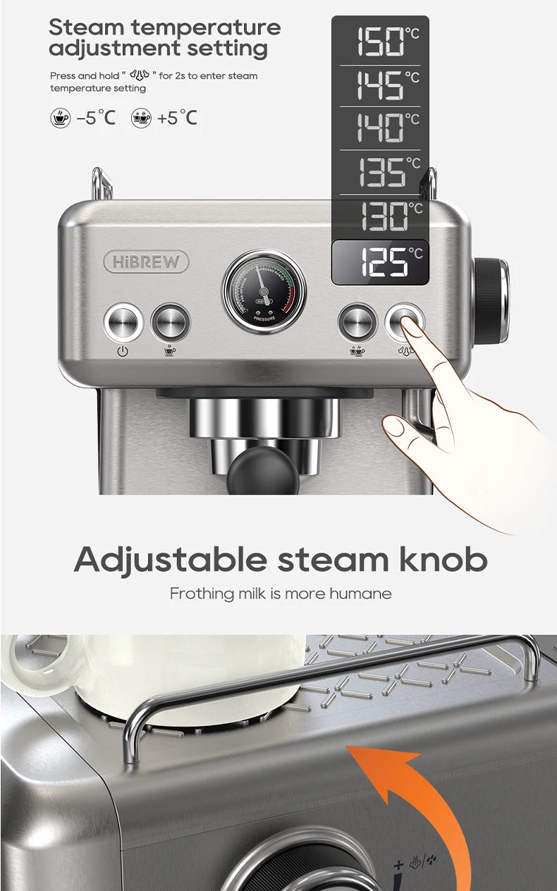 Semi Automatic Espresso Coffee Machine Temperature Cold/Hot Coffee Maker