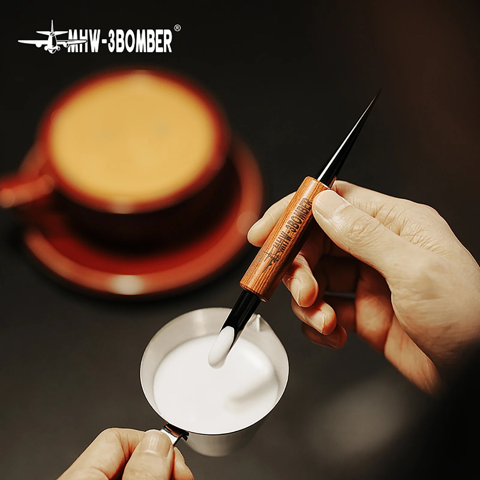 MHW-3BOMBER Coffee Latte Art Pens Vintage Espresso Cappuccino Pen