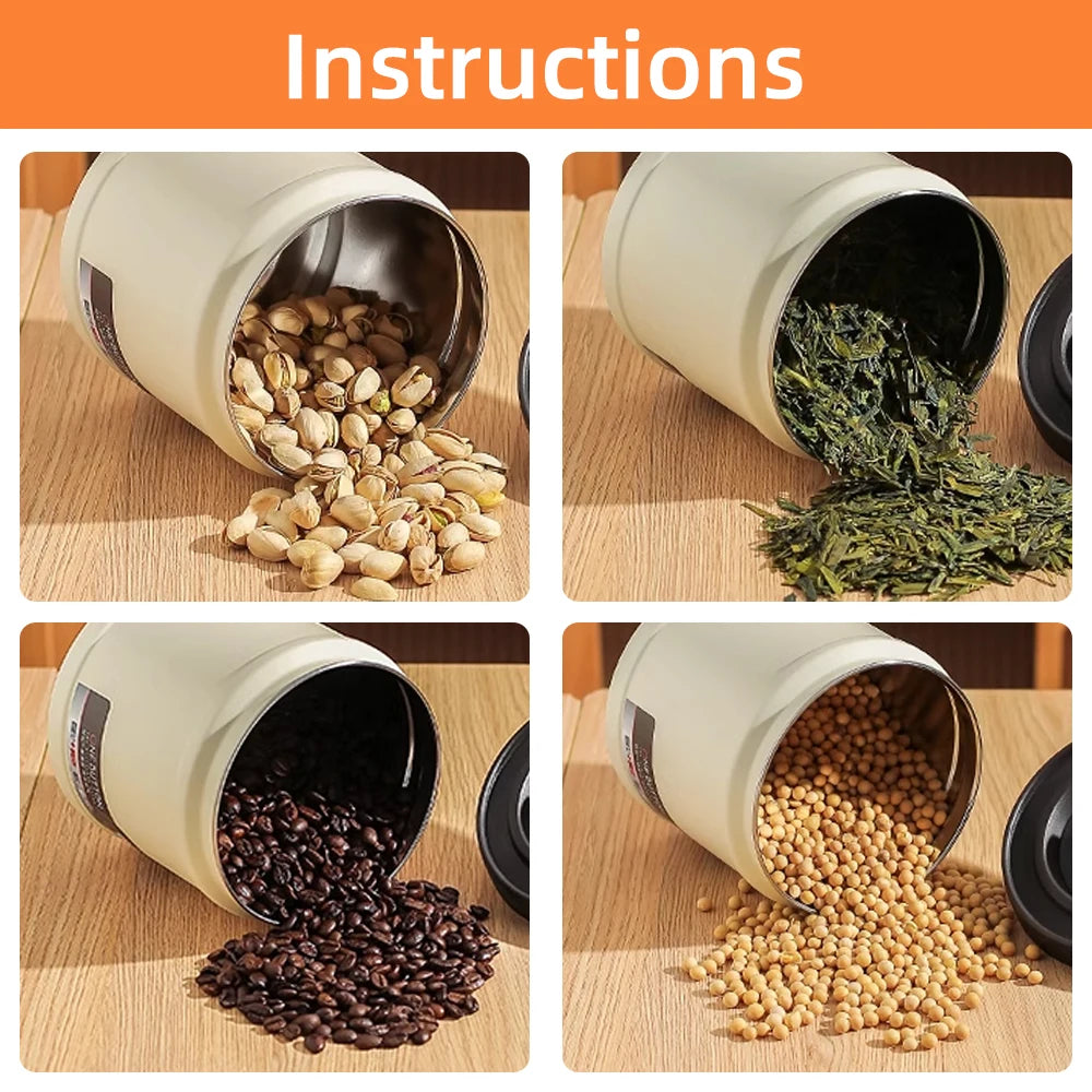 Stainless Steel Coffee Beans Vacuum Sealed Container Coffee Beans Storage