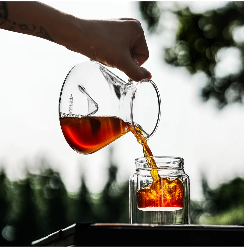 Pour Over Coffee Maker Coffee Server Glass Coffee Dripper for Home Brewing