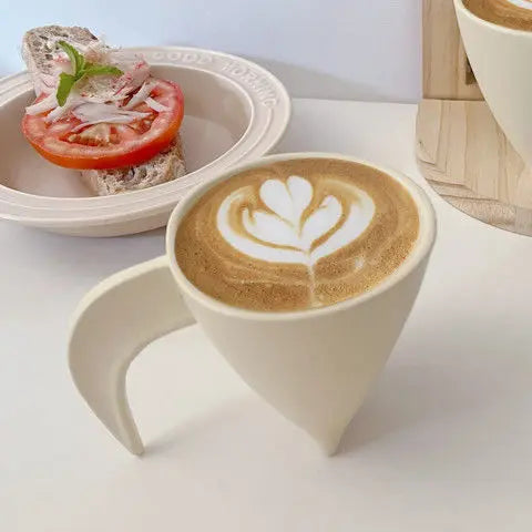Simple Japanese Cream Coffee Mug Latte Nordic Creative Breakfast Mug