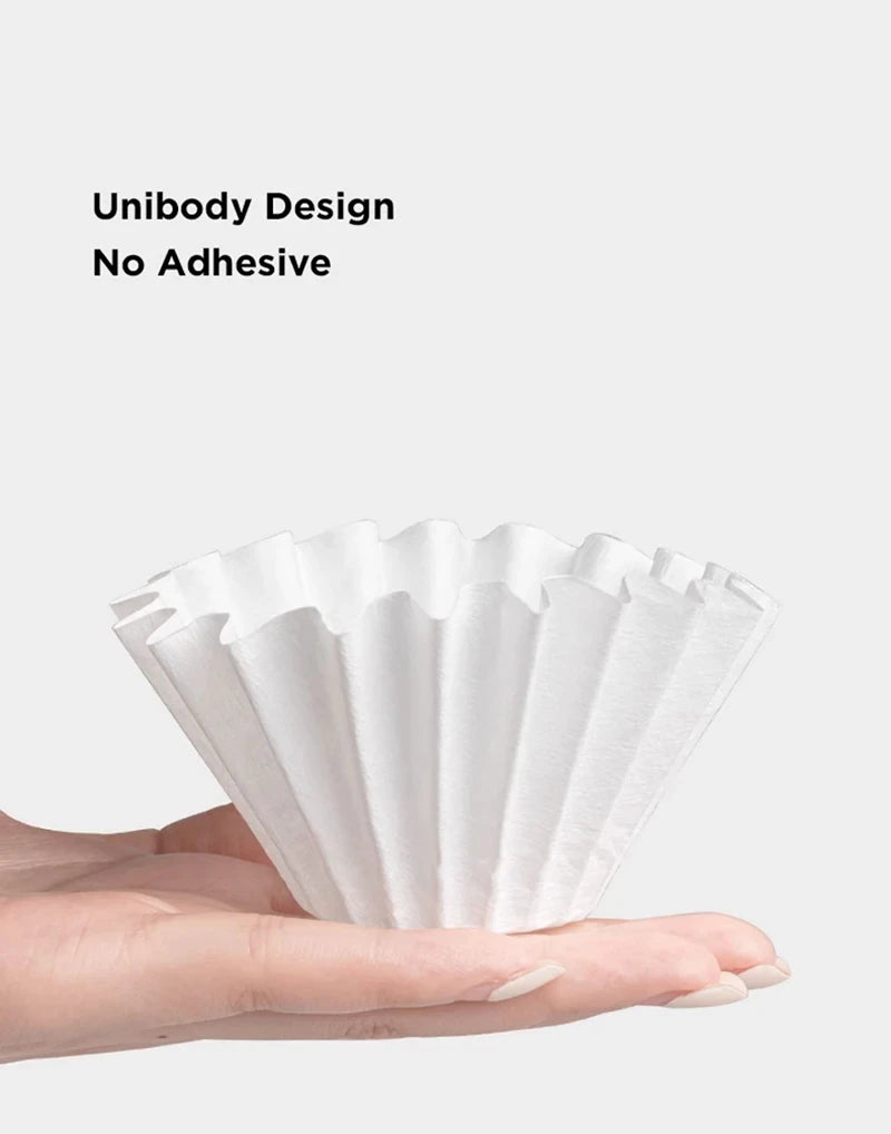 TIMEMORE 1-2Cups Basket Coffee Paper Filter Pour Over Filter Papers 50 Sheets
