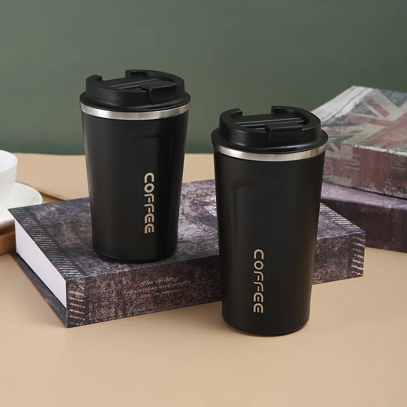500ml Stainless Steel Coffee Cup Travel Thermal Mug Leak-Proof Thermos Bottle