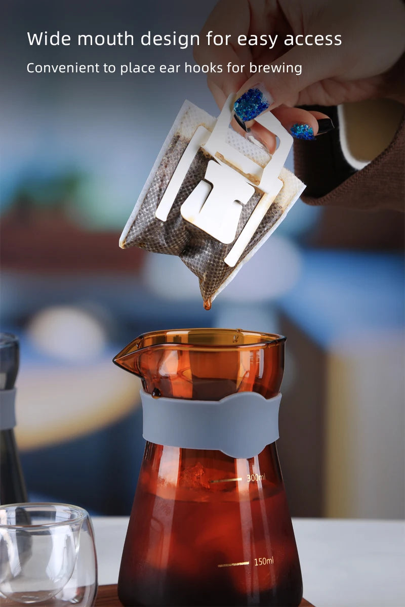 High Borosilicate Glass Hand Pour Over Coffee Pot Brewed Coffee Pot Glass