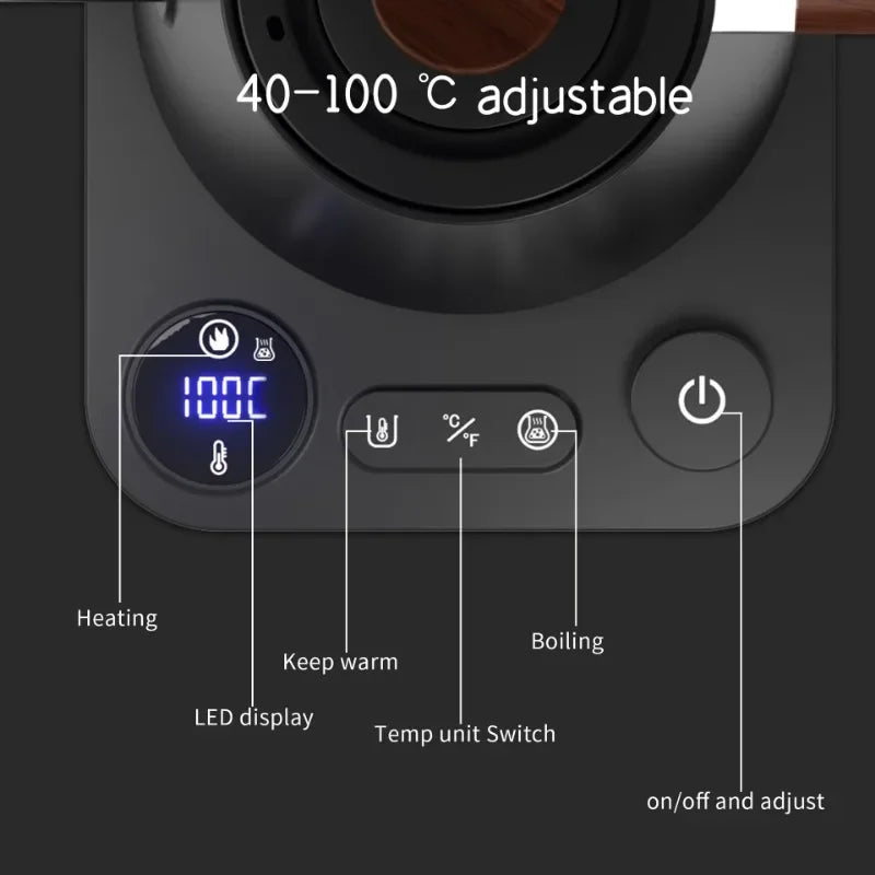 Electric Gooseneck Kettle Hand Brew Coffee Pot Smart Teapot Heating Kettle