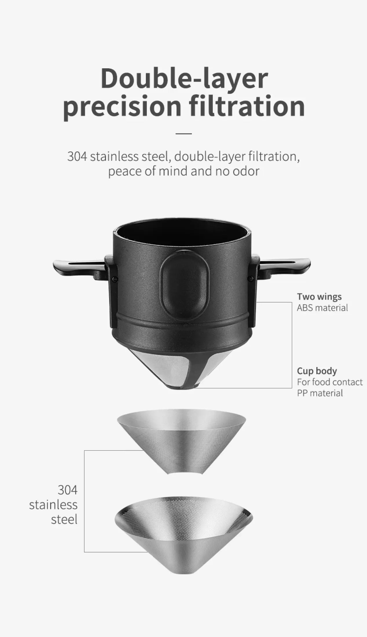 Coffee Filter Drip Coffee Tea Holder Reusable Mug Coffee Dripper Tea Cup Set
