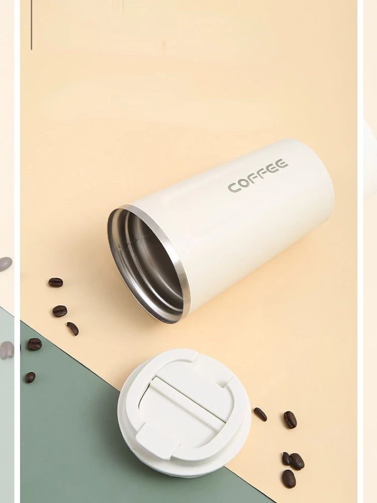 500ml Stainless Steel Coffee Cup Travel Thermal Mug Leak-Proof Thermos Bottle