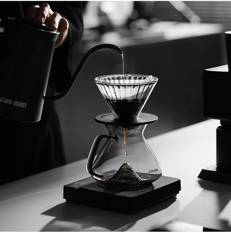 Pour Over Coffee Maker Coffee Server Glass Coffee Dripper for Home Brewing