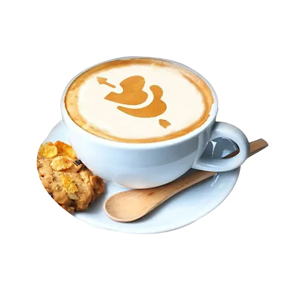 16PCS Coffee Stencils Fancy Coffee Printing Model Milk Cake Stencils