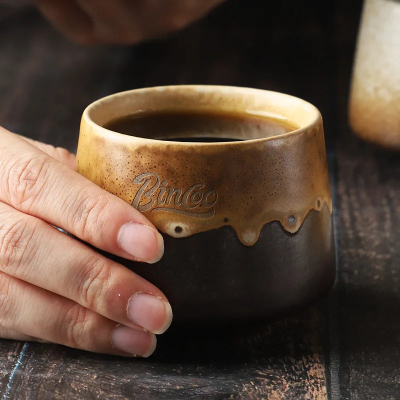 Luxury Retro Mugs Ceramic Coffee Cups Handmade Latte & Matcha Kung Fu Tea