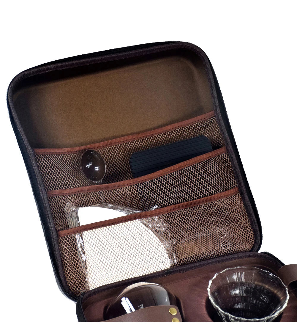 Luxury Coffee Gift Box Set Grinder Hand Pot Glass Drip Filter Household Coffee
