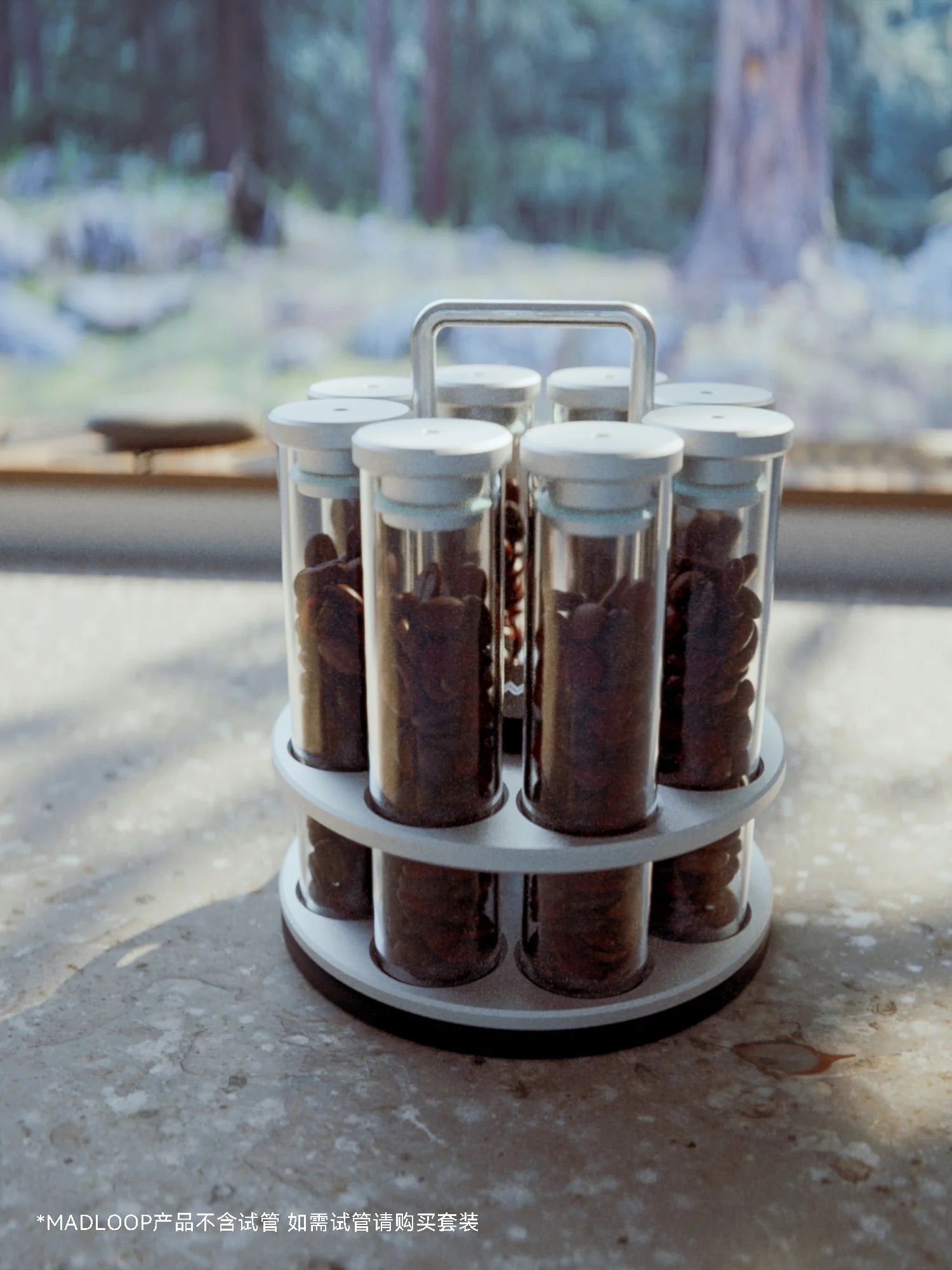 MADBALL 8 Single Dose Espresso Bean Cellars With Rotatable Display Rack