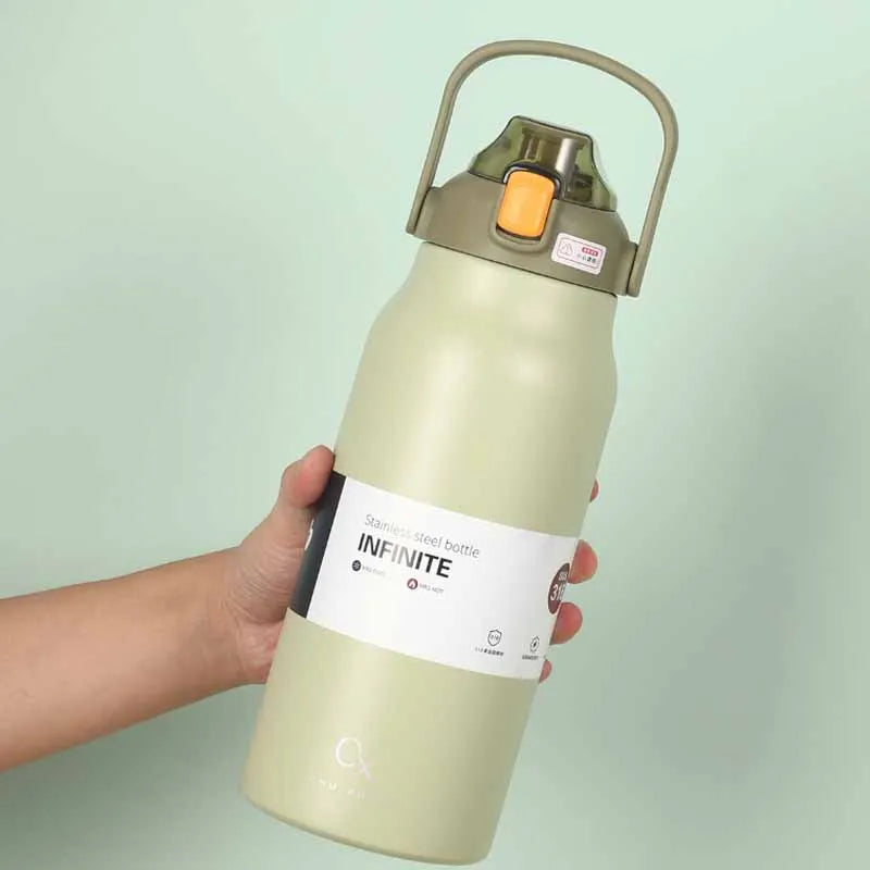Tumbler Thermo Bottle Large Capacity With Straw  Cup Vacuum Flask Gym